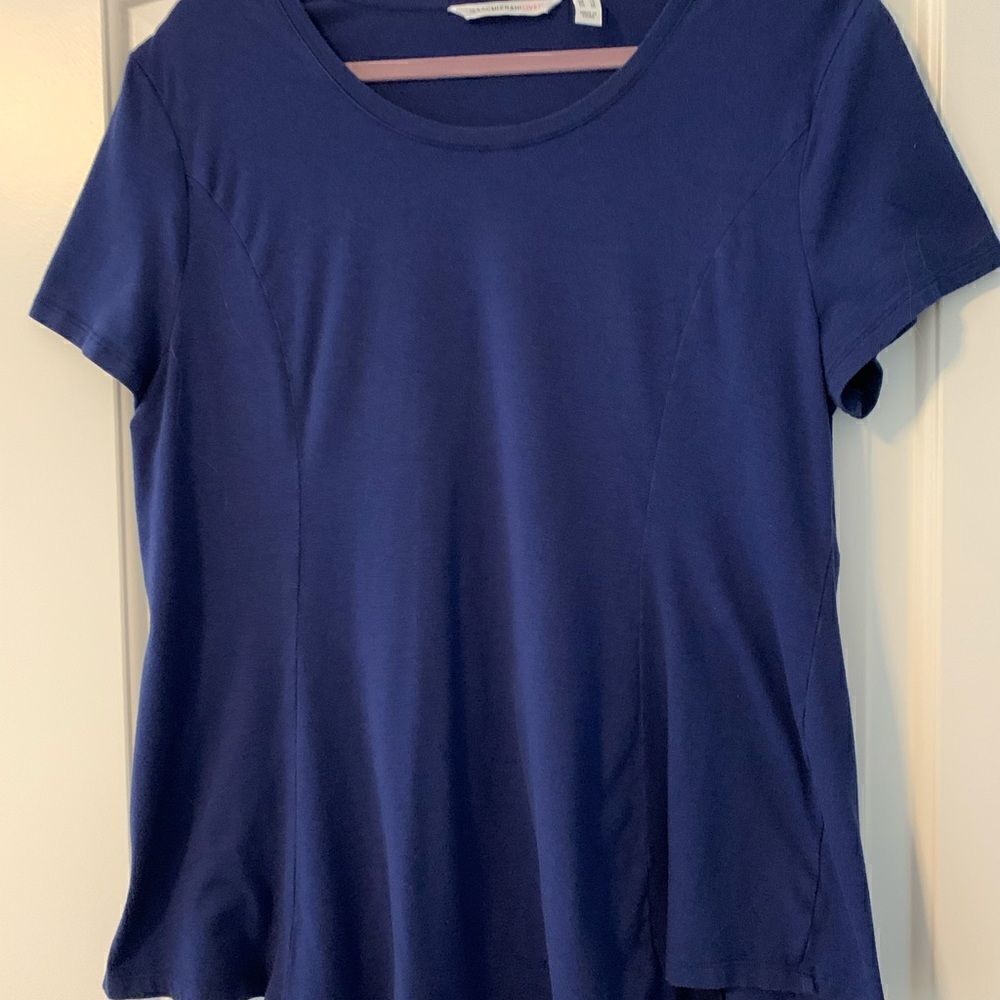 Isaac Mizrahi Women’s Short Sleeve Tee Shirt Size Large Blue